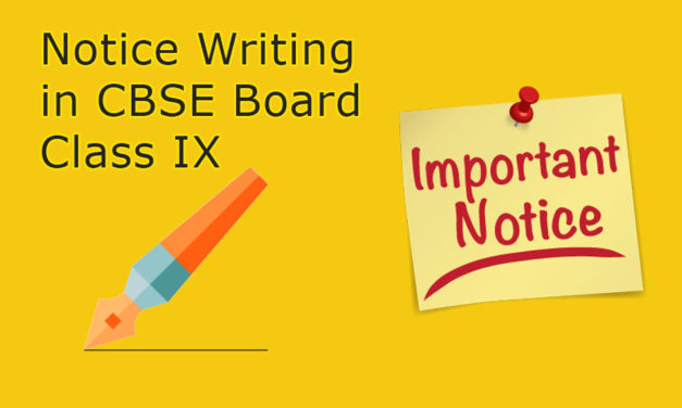 Notice Writing Format for Educational Tour To Charity Show Class 9th IX CBSE Board