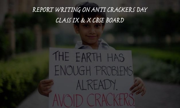 Report Writing On Campaign Against Crackers – Report Writing CBSE