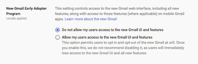 Access The New Gmail From G-Suite Admin Console