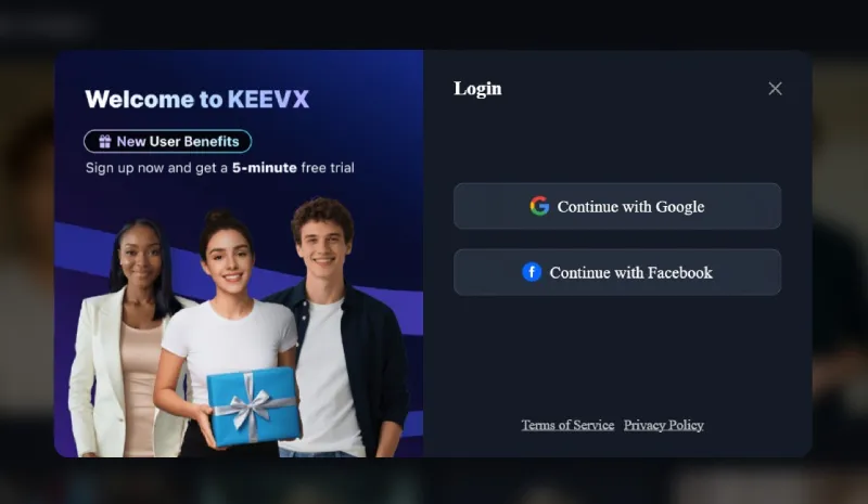 Keevx AI Signin, Keevx AI Video Sign up